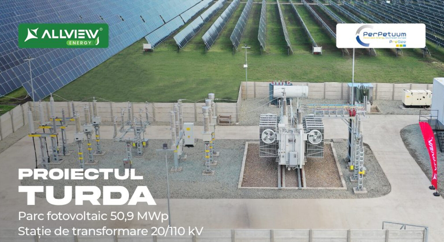 Allview Energy dezvoltă pentru Res Invest un parc PV de 50,9 MWp și o stație de transformare 20/110 kV la Turda