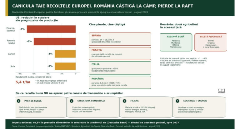 Analiză Frames: România are un an agricol foarte bun, dar asta nu ne apără de scumpiri